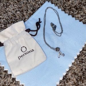 Silver Persona “A” initial necklace
